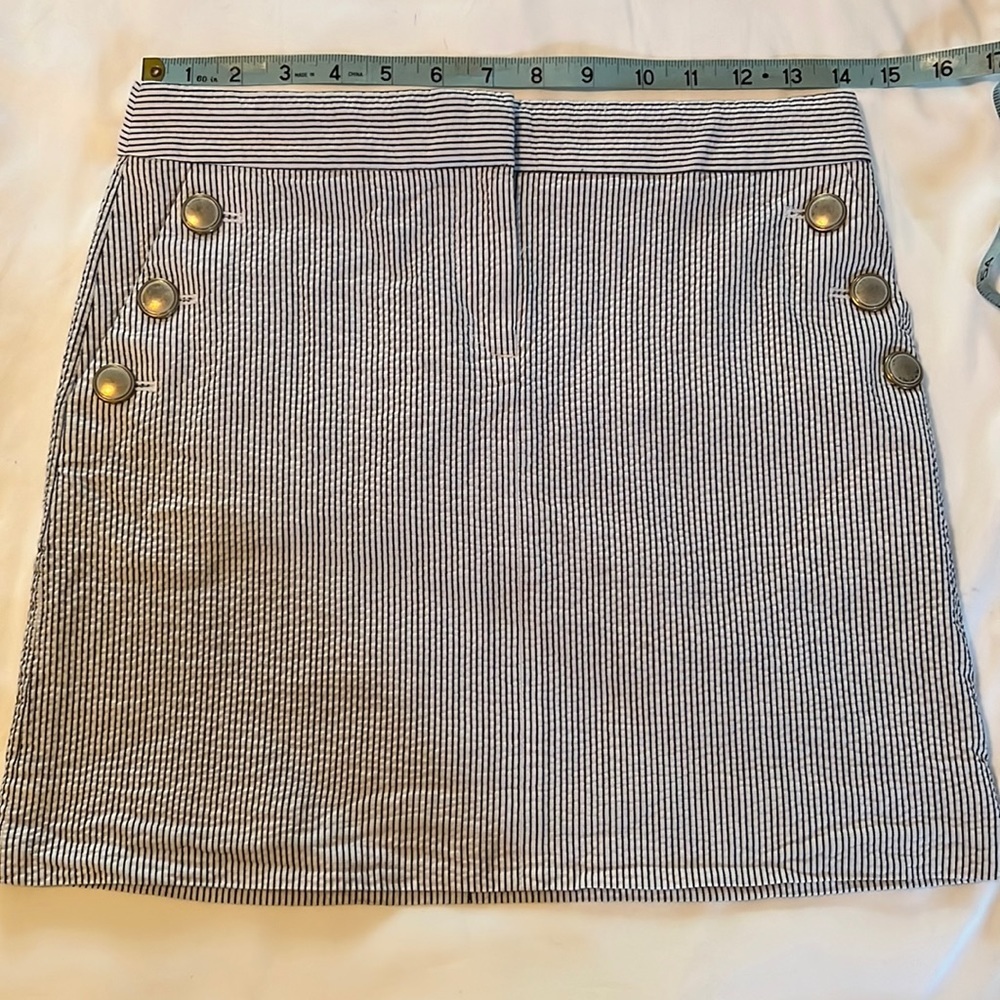 J.Crew nautical pinstripe skirt